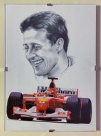 Michael Schumacher Portrait NB et voiture F1 - Etat neuf, Enlèvement ou Envoi