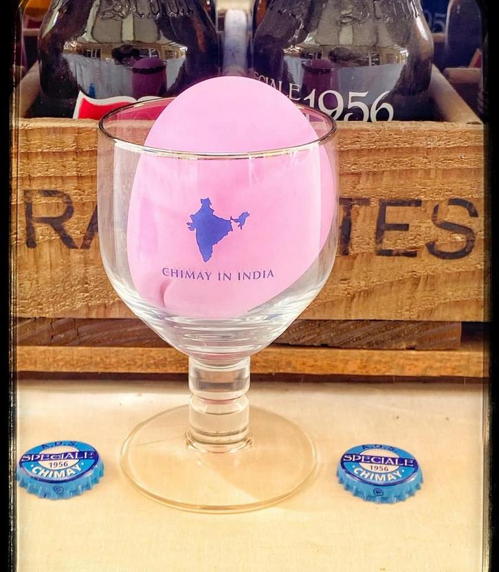 Galopin Chimay -  India, Verzamelen, Biermerken, Nieuw, Glas of Glazen, Overige merken, Ophalen of Verzenden