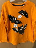 HALLOWEEN T-shirt oranje vleermuizen longsleeve 98 glow dark, C&A, Jongen of Meisje, Ophalen of Verzenden, Zo goed als nieuw