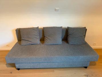Zetelbed opklapbaar 80/130x190cm mt opbergruimte donkergrijs beschikbaar voor biedingen