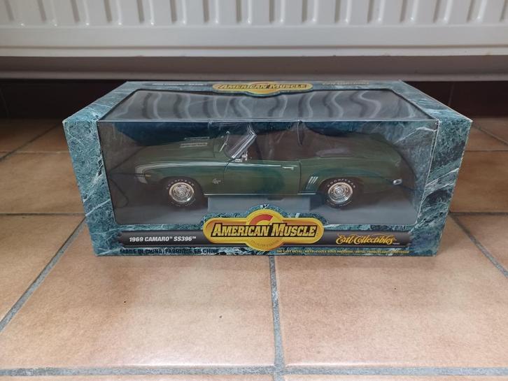 Camaro 1969 SS396 Cabrio - ERTL - 1/18, Hobby en Vrije tijd, Modelauto's | 1:18, Zo goed als nieuw, Auto, ERTL, Ophalen