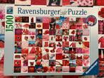 Puzzel Ravensburger - 1500 stukken - 99 mooie rode dingen, Hobby en Vrije tijd, Ophalen of Verzenden, 500 t/m 1500 stukjes, Zo goed als nieuw