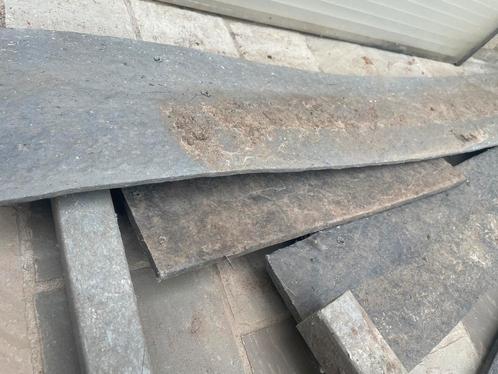 8-9 meter eco afboording gerecycleerd kunststof + paaltjes, Tuin en Terras, Grind, Keien en Split, Gebruikt, Overige typen, Antraciet