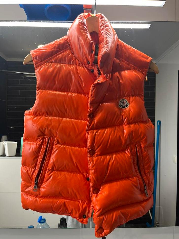 Moncler sans manches / duvet orange /Taille 00 /Authentique, Kleding | Heren, Bodywarmers, Gedragen, Maat 46 (S) of kleiner, Oranje