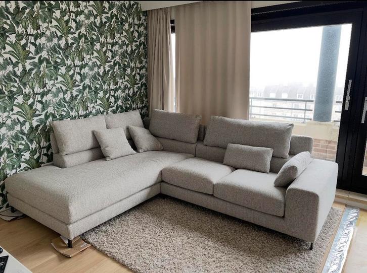 Salon HORIZON Light Greige Fabrics, Huis en Inrichting, Zetels | Complete zithoeken, Zo goed als nieuw, Stof, Ophalen