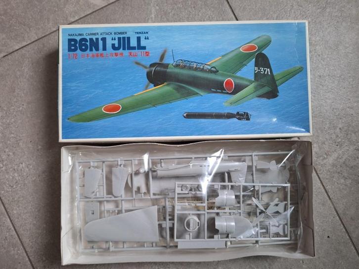 Fujimi Nakajima Carrier Attack Bomber B6N1 "Jill", Hobby en Vrije tijd, Modelbouw | Vliegtuigen en Helikopters, Ophalen