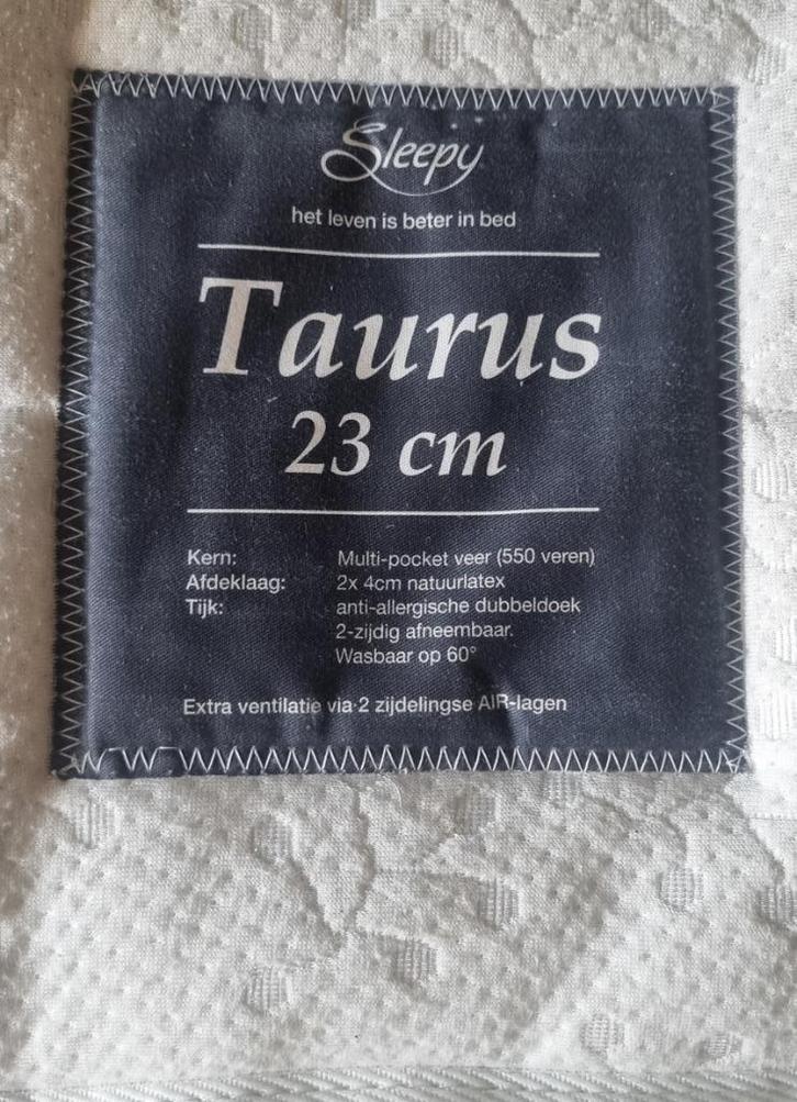 TAURUS matras sleepy 550 pocketveren, Huis en Inrichting, Slaapkamer | Matrassen en Bedbodems, Gebruikt, Matras, 140 cm, 200 cm