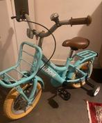 Kinderfiets Kiddie FunGirl met voordrager 12'' turquoise, Ophalen