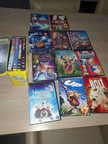 11 dvd's disney en verzamelbox tom&jerry beschikbaar voor biedingen