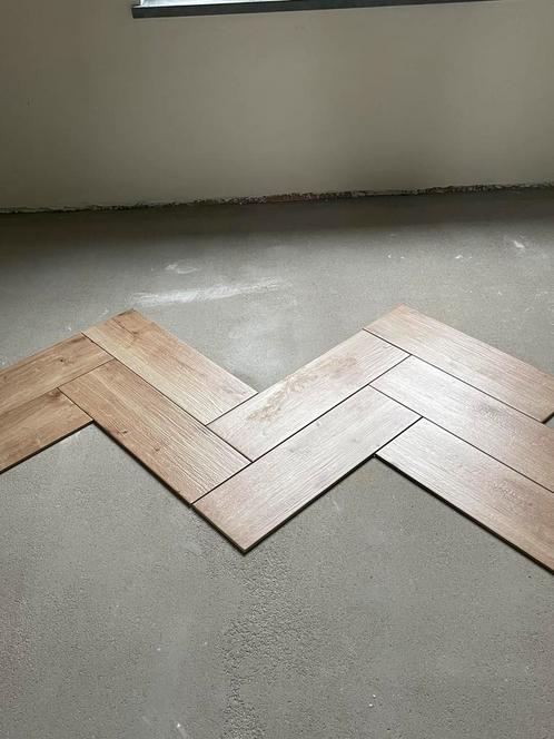 Keramisch parket - 40m2 inclusief plinten + levellingsysteem, Doe-het-zelf en Bouw, Plinten en Afwerking, Nieuw, Overige typen