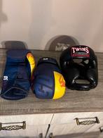 Bokshandschoenen 14 oz + bokhelm maat L – goede staat, Ophalen, Zo goed als nieuw, Bokshandschoenen