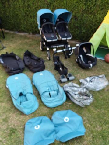 Bugaboo Donkey Twin avec de nombreux accessoires., Enfants & Bébés, Enlèvement, Utilisé, Bugaboo