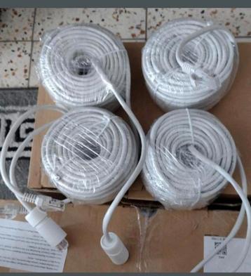 4 RJ45-kabels voor camera's en netwerken nieuw lengte: 12 m beschikbaar voor biedingen