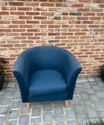 Blauwe eenzit GRATIS, Huis en Inrichting, Fauteuils, Ophalen, Gebruikt, Stof
