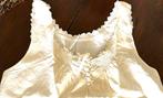 Robe de nuit coton blanc tissé, vers 1930, taille XL, Blanc