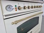 🍀 Luxe Fornuis Boretti 90 cm crème + messing 6 pits 1 oven, Elektronische apparatuur, Fornuizen, 60 cm of meer, 5 kookzones of meer