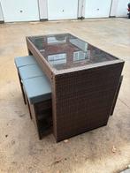 Lounge tafel met 6 krukken., Ophalen, Zo goed als nieuw