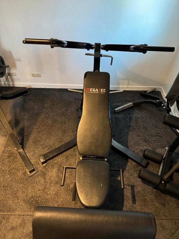 Mega-Tec lever arm multi press, Sport en Fitness, Fitnessapparatuur, Zo goed als nieuw, Krachtstation, Metaal, Ophalen