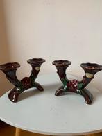 Paar vintage kandelaars van SG Keramik uit West-Duitsland, Antiek en Kunst, Ophalen of Verzenden