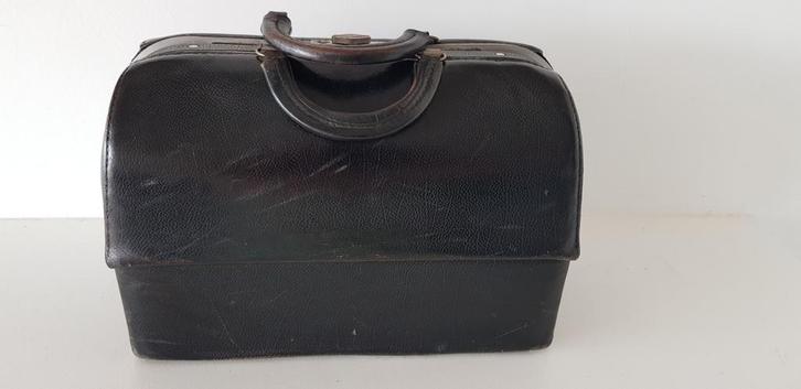 Lederen dokterstas Emdee- Shell  / USA, Handtassen en Accessoires, Beautycases, Gebruikt, Zwart, Ophalen of Verzenden