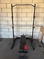 Squatrack met bench en stang, Sport en Fitness, Ophalen, Gebruikt