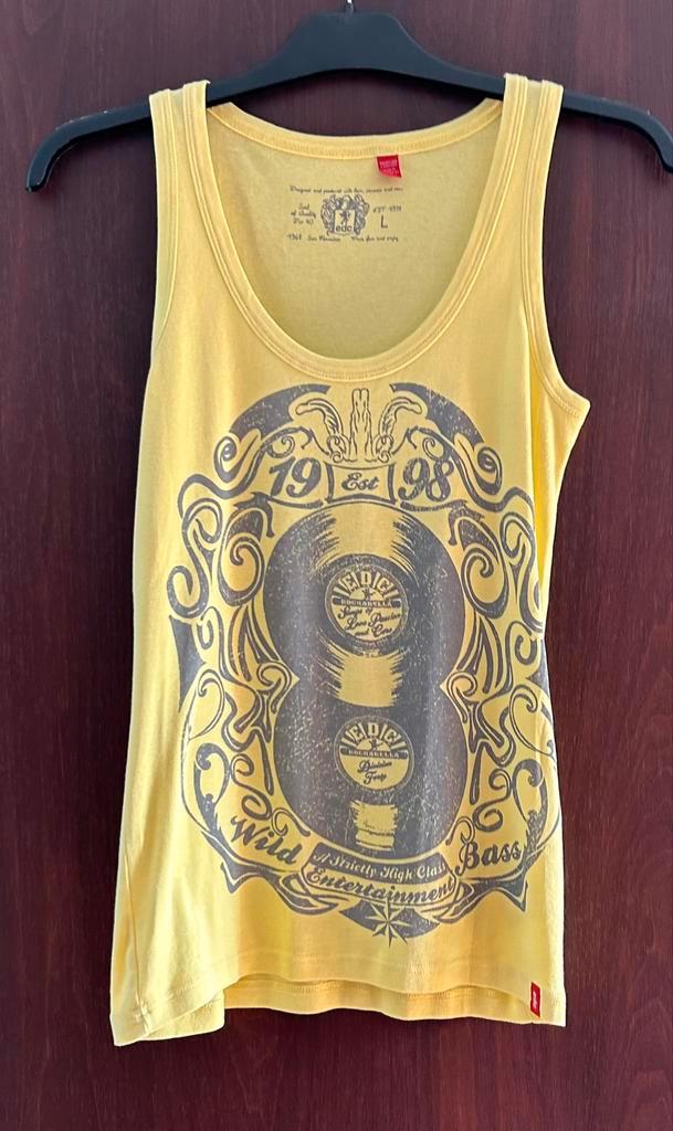 Topje van EDC Esprit, maat L, Kleding | Dames, Topjes, Gedragen, Maat 42/44 (L), Geel, Zonder mouw, Ophalen of Verzenden