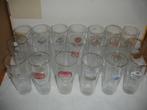 20 verschillende bierglazen, ribbeltjes, 25cl voor € 5,00, Ophalen, Zo goed als nieuw, Glas of Glazen, Overige merken