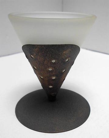 Bedankje - Set 6 stuks kaarshouder in metaal en glas beschikbaar voor biedingen