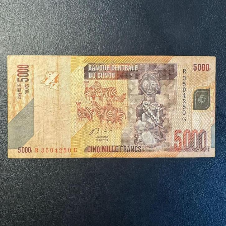 Congo - 5.000 Francs 2013 - P 102 - VF - 406, Postzegels en Munten, Bankbiljetten | Afrika, Los biljet, Overige landen, Verzenden