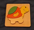 Houten puzzel schildpad ( 4 stukjes), 2 tot 4 jaar, Ophalen of Verzenden, Zo goed als nieuw, Van hout