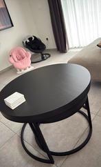 Set van 2 zwarte salontafels met zwarte poten te koop, Huis en Inrichting, Tafels | Salontafels, Ophalen, 50 tot 75 cm, Rond, 50 tot 100 cm