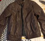 Bruine dikke leer jas, Kleding | Heren, Jassen | Zomer, Ophalen of Verzenden, Zo goed als nieuw, Bruin, Angelo Litrico