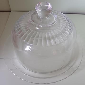 assiette et cloche à fromage arcoroc france disponible aux enchères