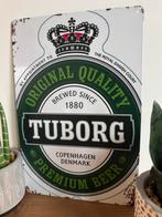 Metalen reclamebord Tuborg, Ophalen of Verzenden, Nieuw, Reclamebord, Plaat of Schild