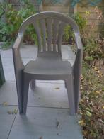 6 tuinstoelen, Ophalen, Gebruikt, Kunststof, Stapelbaar