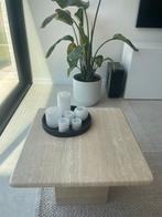 Travertin bijzettafel, Huis en Inrichting, Ophalen, Gebruikt, 55 tot 75 cm, Overige materialen
