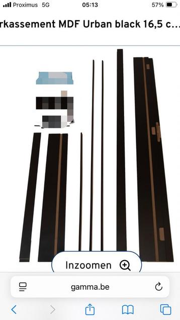 3 deurkassementen (Zwart MDF) NIEUW!!! beschikbaar voor biedingen