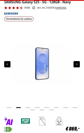 Samsung s25 nieuwstaat beschikbaar voor biedingen