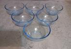 Ensemble de 6 Jolis bols /coupes en verre "Crisal" Portugal., Maison & Meubles, Neuf, Uni, Verre, Enlèvement