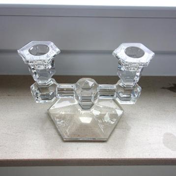 Val Saint Lambert Galatée kristallen kandelaar met 2 takken beschikbaar voor biedingen