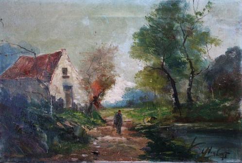 Louis VAN LINT Gesigneerd olieverfschilderij, Antiek en Kunst, Kunst | Schilderijen | Modern, Ophalen of Verzenden