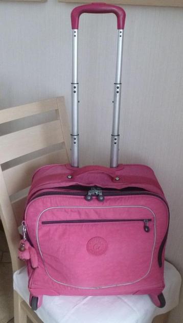 Kipling trolley manary 4 roulettes rose + singe