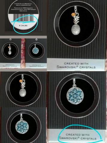 ✓Lot BIJOUX.≈ 100 Pendentifs SWAROVSKI & Argent 925 beschikbaar voor biedingen