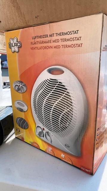 Ventilatorkachel met thermostaat, als nieuw.  beschikbaar voor biedingen