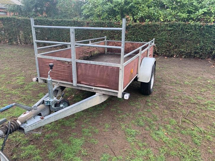 Aanhangwagen enkelas geremd Hapert, Autos : Divers, Remorques, Comme neuf, Enlèvement