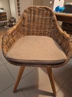 4 mooie (boho) rotan eetkamerstoelen met kussens, Huis en Inrichting, Ophalen, Gebruikt, Overige kleuren, Boho / ibiza /rotan