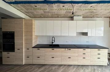 IKEA GLANS KEUKEN (3 jaar) + 5 ELECTRO + GEDEMONTEERD, Enlèvement, Comme neuf, Blanc, Bois