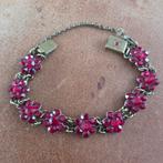 Mooie armband met robijnrode steentjes, Handtassen en Accessoires, Ophalen of Verzenden