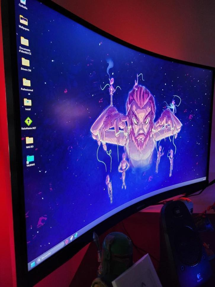 Moniteur incurvé 27" Samsung Odyssey G7 2560x1440px (2K), Informatique & Logiciels, Moniteurs, Comme neuf, 201 Hz ou plus, DisplayPort