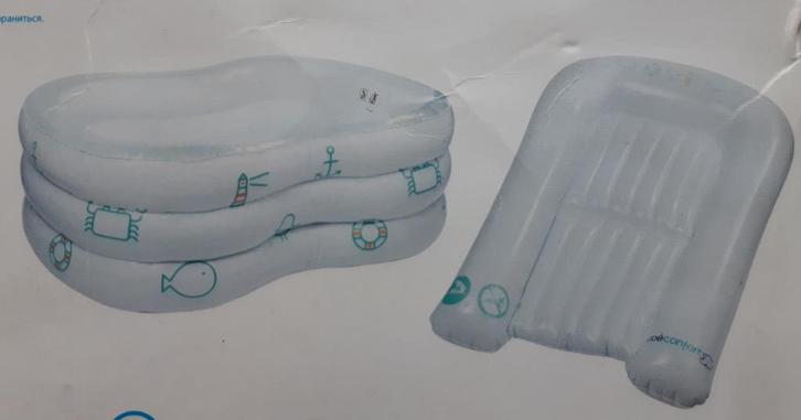 Baignoire + matelas à langer gonflables, Kinderen en Baby's, Badjes en Verzorging, Zo goed als nieuw, Badje, Overige merken, Standaard